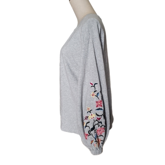 A.N.A Women’s Grey Long Sleeve Top Sz M - Picture 2 of 5